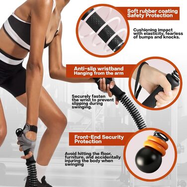 Бойові мотузки Battle Ropes з регульованою довжиною для фітнесу та кросфіту (з сумкою)