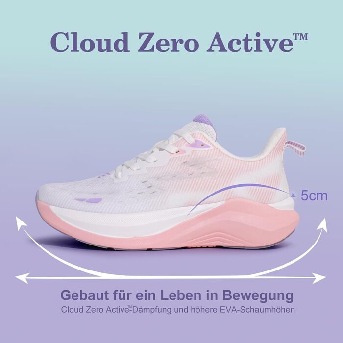 Жіночі кросівки Hawkwell Cloud Zero Active Cushion: дихаючі, для тенісу, ходьби, фітнесу, рожево-білі, 38 EU