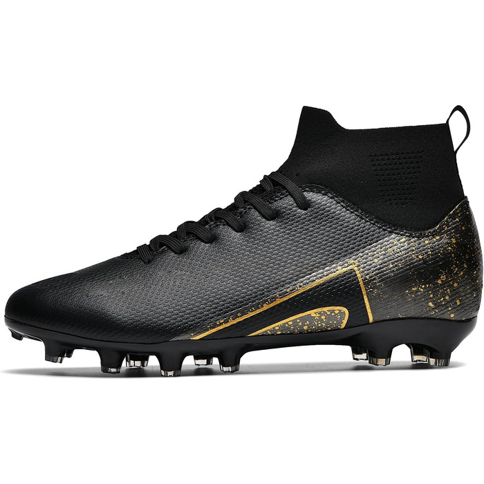 Футбольні черевики для чоловіків, жінок, дітей (хлопчиків та дівчаток) - для штучного газону, залу, тренувань. AG, FG, TF. Розмір 35 EU, колір чорний