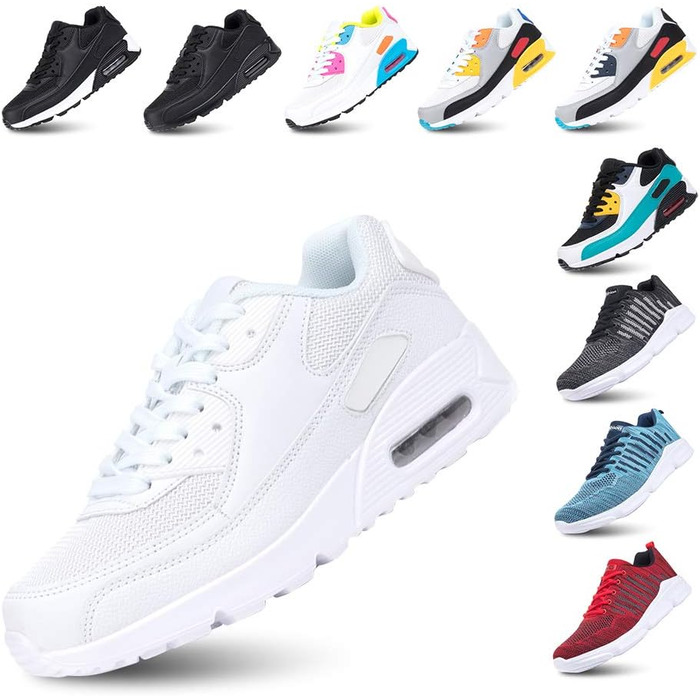 Кросівки для бігу Hitmars для чоловіків та жінок. З шнурівкою, повітряна подушка, антиковзаючі, комфортні, легкі, для бігу по вулицях. Розміри EU36-EU47 (41 EU).