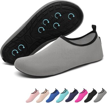 Шкарпетки для душу SAGUARO 7 отворів, швидко сохнуть, не слизькі, для чоловіків та жінок, розмір 36-47 (40/41 EU, сірий)