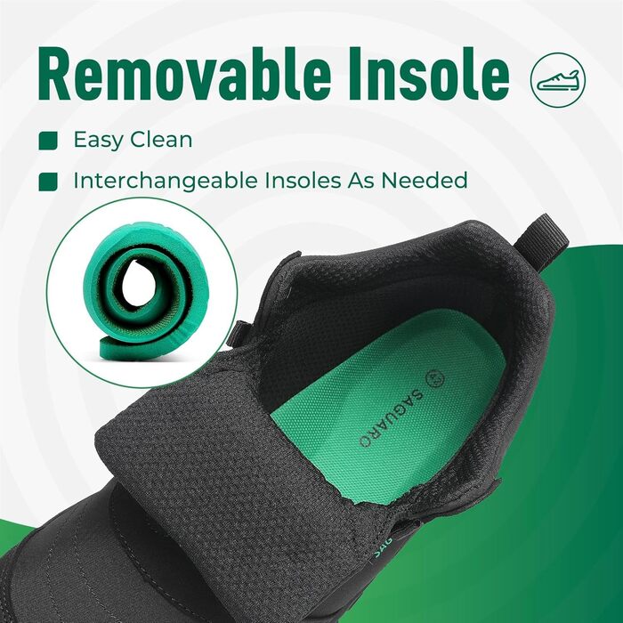 Босими кросівки для чоловіків та жінок Saguaro: легкі, зручні, з нульовим дропом, розмір EU 36-48, чорний