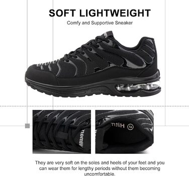 Кросівки для бігу Hitmars: чоловічі та жіночі, спортивні, тенісні, фітнес, бігові. Легкі, чорні, розміри EU 36-48