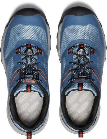 KEEN Wanduro Low - водонепроникні трекінгові черевики для дітей та дорослих (36 EU, Vintage Indigo Scarlet Ibis)