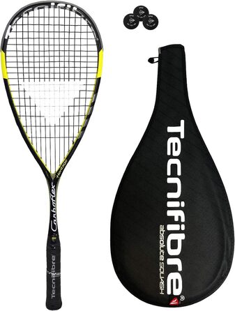 Тенісний ґравійний м'яч Tecnifibre Carboflex 125 Heritage для сквошу (різні варіанти) (1 ракетка та 3 професійні м'ячі для сквошу)