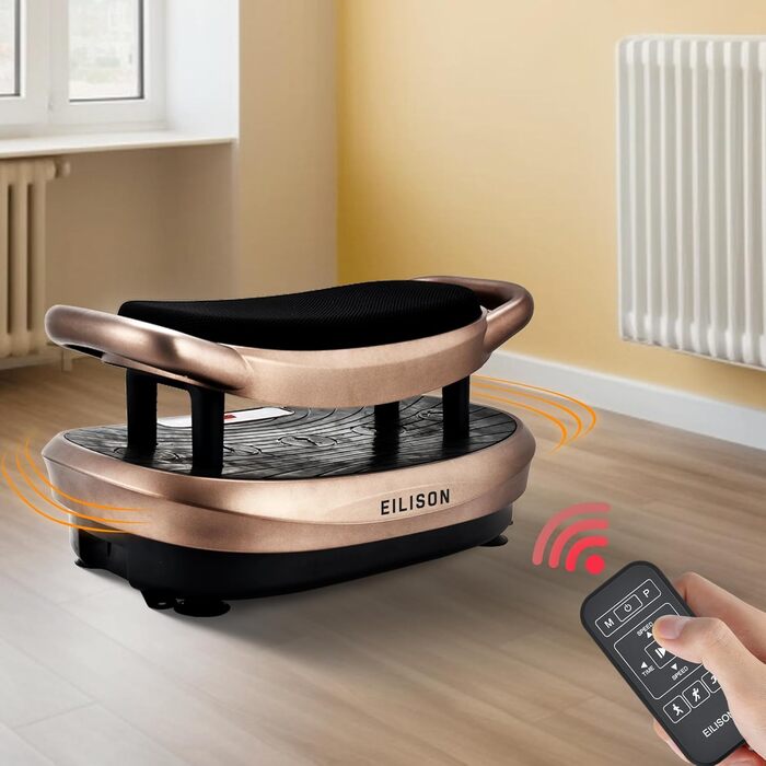 Машина для тренувань EILISON FITABS 3D з вібрацією та сидінням: вібрація, пульсація, платформа для віджимань, лімфодренаж, схуднення, відновлення. Кольори: Braun, Schwarz, Silber