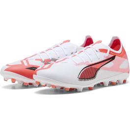 Кросівки футбольні PUMA Ultra 5 Match Mg (40 EU, білий/чорний/червоний)