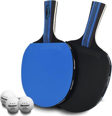 Набір для пінг-понгу Senston: 2 ракетки, 3 м'ячі, сумка. Підходить для студентів, початківців, тренувань та сімейного дозвілля (S8)