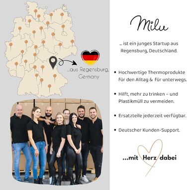 Термофляшка Milu 1Л, 350мл, 500мл, 750мл, 1,5Л: ізольована фляжка з нержавіючої сталі, термокана, подвійні стінки, для газованих напоїв (чорна)