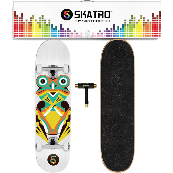 Скейтборд SKATRO Pro 78.7 см Комплектний для Дорослих, Підлітків та Дітей (Frog)