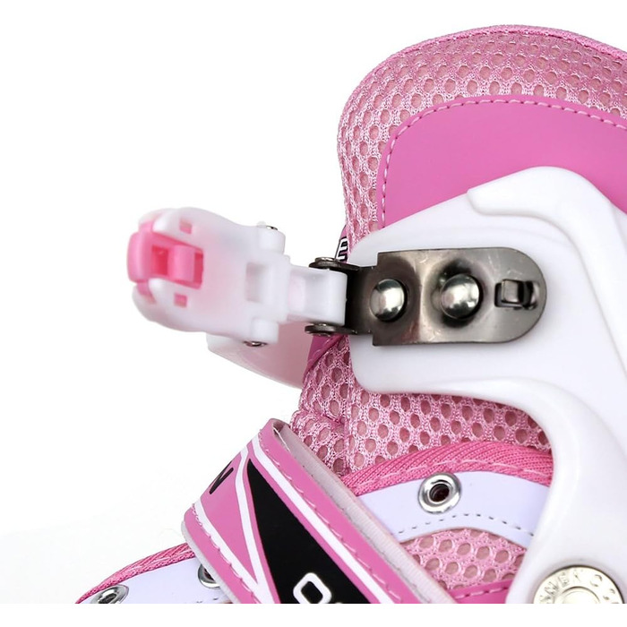 Дитячі ролики Supfine – зручні ролики з підсвічуванням, регульовані розміри 31-38, для дівчаток та хлопчиків (рожеві, S:31-34)