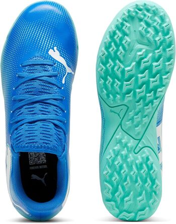 Дитячі футбольні бутси PUMA Future 7 Play It Jr (35 EU, Синій/М'ятний/Білий)