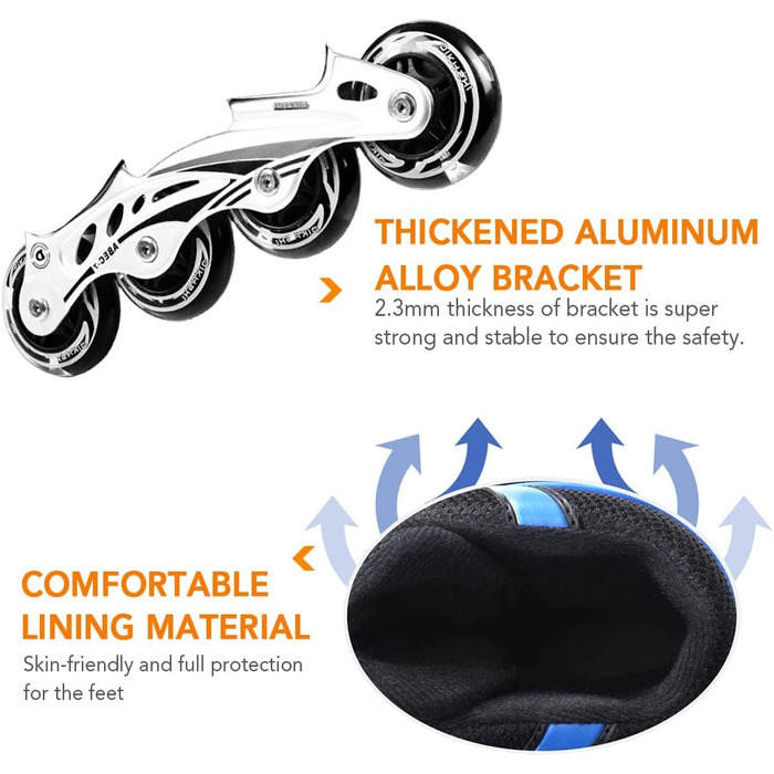 Інлайнеровий ролик Lixada для дітей, регульований, світлодіодний, розмір 27-32/33-37/38-41, рожевий