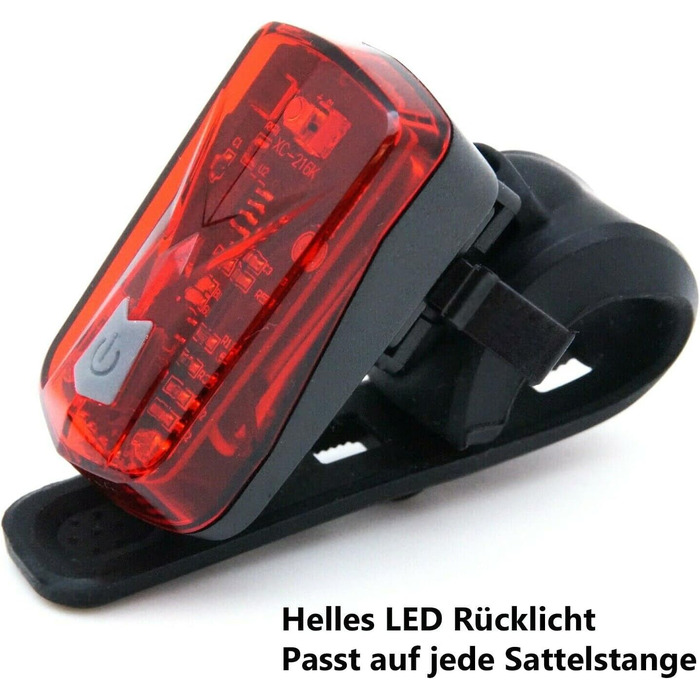 Велофара BemiX LED Set StVZO: яскраве, водонепроникне світло з акумулятором (60 Lux)