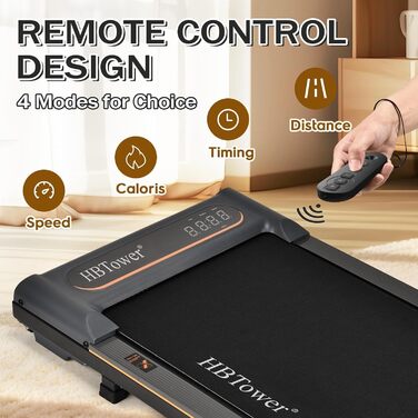 Walking Pad HBTower: Складаний біговий доріжки 2-в-1 для дому та офісу з LED дисплеєм та пультом керування