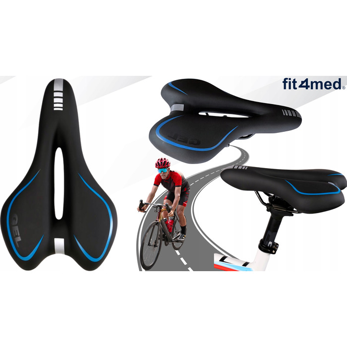 Велосипедне гелеве сідло Fit4Med Airflow, м'яке, 160 мм