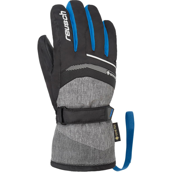 Дитячі гірськолижні рукавички Reusch Gore-TEX, водонепроникні та дихаючі, чорний/синій, розмір 6.5