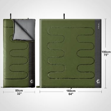 Спальний мішок Night Cat для дорослих, 3 сезони, 80x190 см, зелений