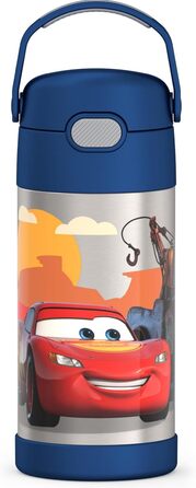 Дитяча термобутилка THERMOS FUNTAINER 355 мл з трубочкою, нержавіюча сталь, Cars