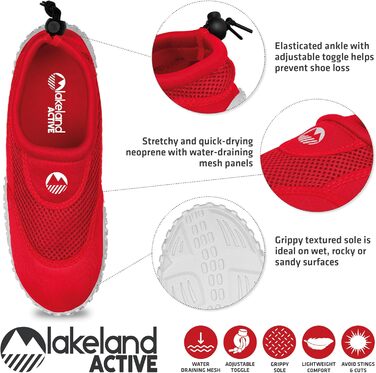 Активні аквашузи Lakeland Active Eden для жінок та дівчаток (33 EU, Червоний)