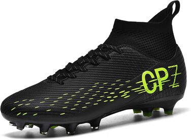 Футбольне взуття для чоловіків та жінок, зала, унісекс, бейсбол, футбольне взуття для газону, дитяче регбі, доросле, AG FG TF, широкі тренувальні кросівки (39/40 EU, 111 Ag Schwarz)