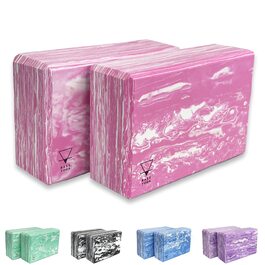 Блоки для йоги (набір 1 або 2 шт) — міцні та легкі цеглини з EVA-піни для фітнесу та розтяжки