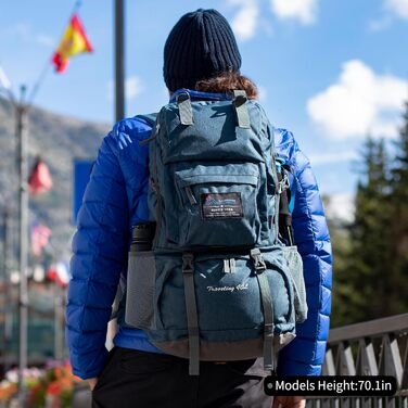 Рюкзак MOUNTAINTOP 40 л для чоловіків і жінок — легкий трекінговий рюкзак для подорожей, кемпінгу, альпінізму та походів