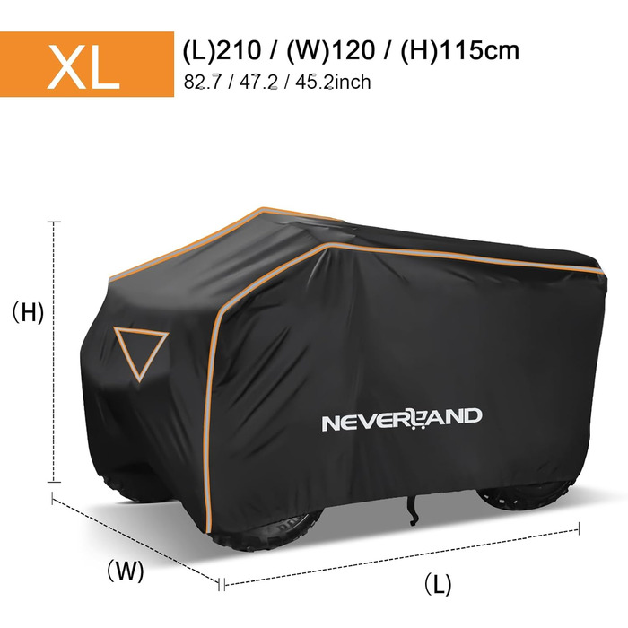Водонепроникний чохол для квадроцикла NEVERLAND, XXXL, для Polaris, Yamaha, Honda, Coleman, захист від пилу, УФ, вітру, універсальний, зелено-чорний