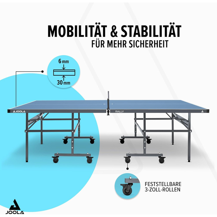 Стол для пінг-понгу JOOLA Rally Outdoor - професійний, розкладний, для вулиці, з сіткою