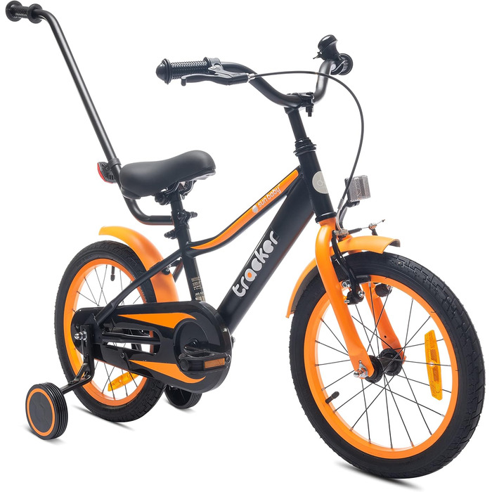 Дитяче велосипед Sun Baby Tiger Tracker 16 дюймів (Neon Orange) з бічними колесами для хлопчиків 2-6 років
