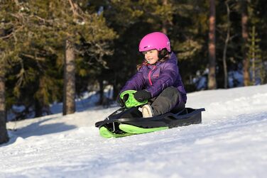 Дитячі сани STIGA Snowpower з кермом, від 5 років, зелено-чорні