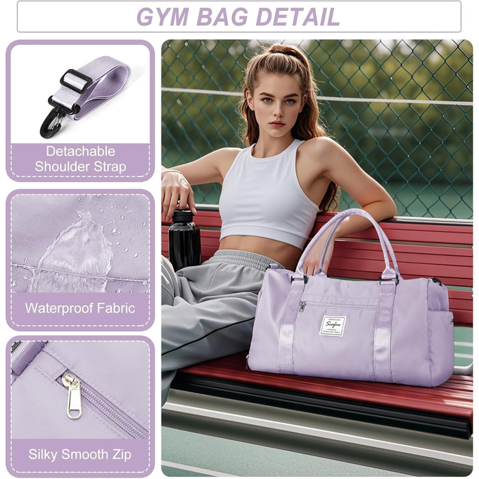 Спортивна сумка HYC00 для жінок та чоловіків, дорожня/гімнастична сумка з відділенням для мокрого одягу та взуття, сумка для плавання, йоги, тренувань, армійного стилю (зелений)