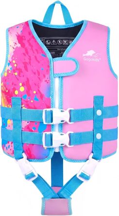 Дитячий жилет для плавання Gogokids для малюків 1-5 років (15-30 кг), рожевий