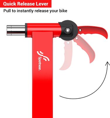 Роликовий тренажер Sportneer для велосипеда - магнітний тренажер для 26-28' та 700C, 6 рівнів опору, тиха робота