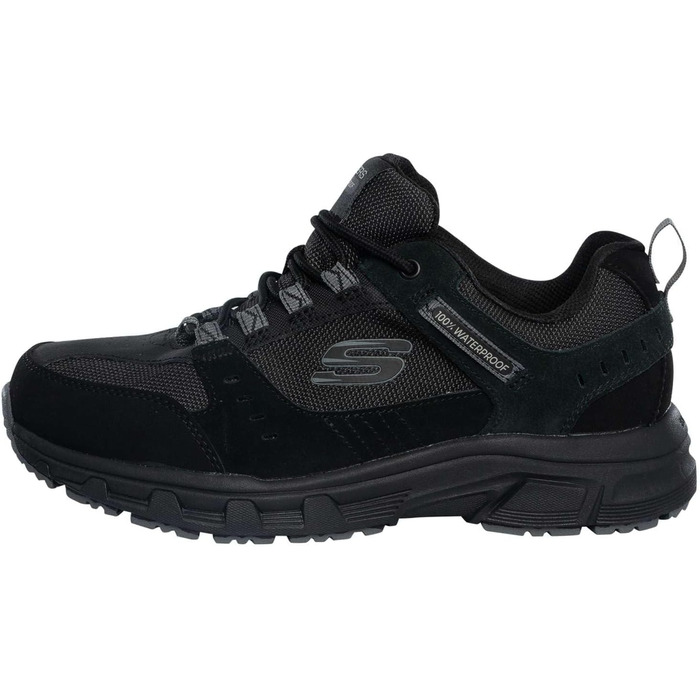 Чоловічі кросівки Skechers Oak Canyon Consistent Winne Hands Free Slip-in, чорний замш, сині вставки