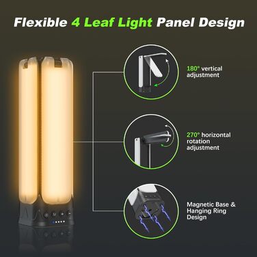 Багатофункціональний ліхтар-телефон на базі акумулятора 14000 мАг з LED, 6000 люмен, IPX5, чорний