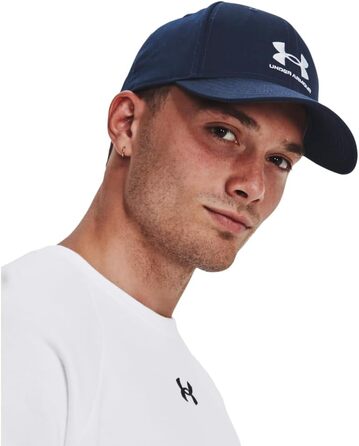 Кепка Under Armour Men's Branded Lockup ADJ Classic, регульована, темно-синя (Midnight Navy), один розмір