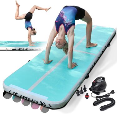 Гімнастичний надувний мат Apollo Air Mat Pro 3/4 м – повітряна акробатична доріжка для дорослих і дітей, для дому та вулиці