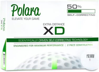 Гольф-м'ячі Polara Ultimate Straight Extra Spin Premium для дальності й корекції хука/слайсу, 12 шт.