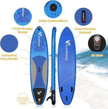 Надувне SUP-борд Freein з сидінням для каяка, 305x84x15 см, 10'6