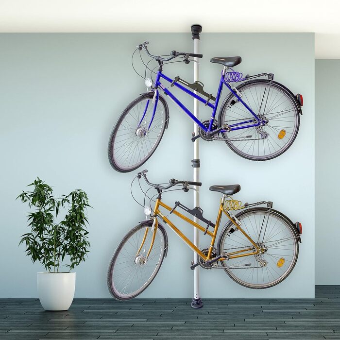Тeleskop-fahrradhalterung Relaxdays для 2 велосипедів, регульований, срібно-чорний, STANDARD (160-340 см)