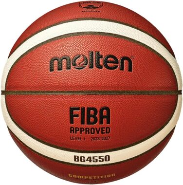 Баскетбольний м’яч Molten BG4550 FIBA, преміум синтетична шкіра, розміри 6 і 7