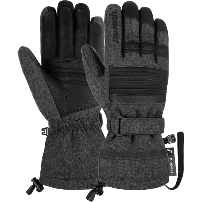 Універсальні чоловічі рукавички Reusch Conan R-Tex XT, сірі-чорні, розмір 7, для зимових видів спорту