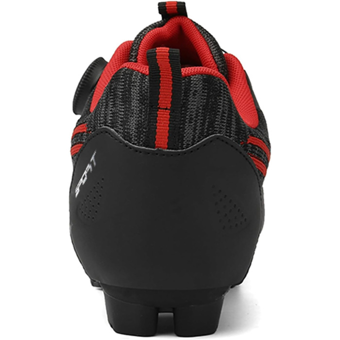 Чоловічі велотуфлі для шосе та MTB: дихаючі кросівки для велосипеда, сумісні з SPD, білі (39 EU, чорний)