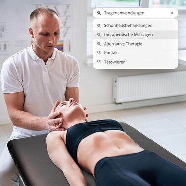 Складаний масажний стіл Mobiclinic® CA-01 Light: алюміній, штучна шкіра, регулювання висоти, 186x60 см, 150 кг, з сумкою