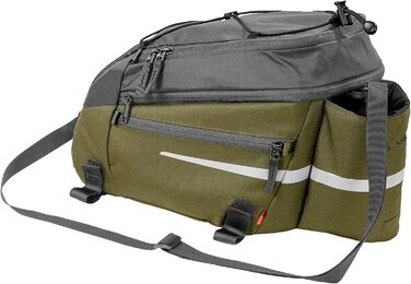 Велосумка на багажник VAUDE Silkroad L 9+2 л, водостійка, з чохлом від дощу, екологічне оздоблення, легке кріплення, для заднього багажника, Bamboo