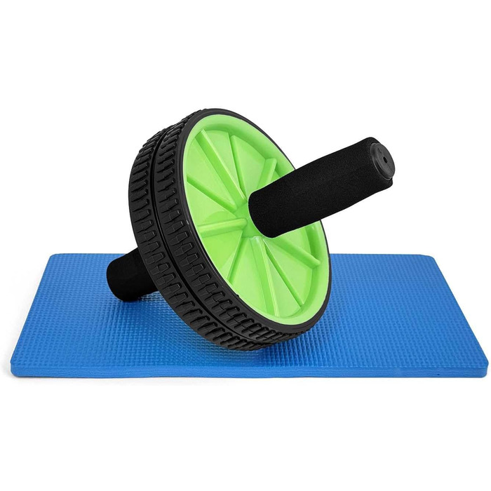 Колесо для пресу OcioDual з ручкою, тренажер для дому, ролер для пресу, AB Wheel (зелений)