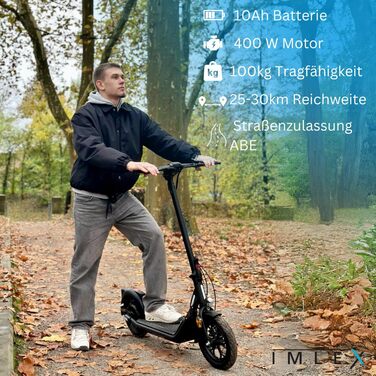 Електросамокат IMLEX з допуском до дороги, 400Вт, 20 км/год, запас ходу 25-30 км, 12
