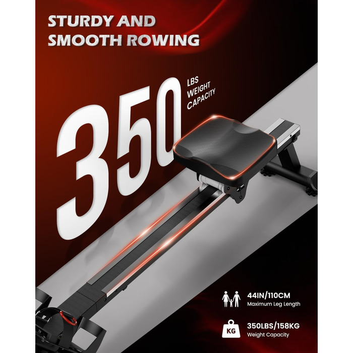 PASYOU Ручний тренажер для дому з водою, до 150 кг, Bluetooth, Kinomap App, вертикальне зберігання, PW30