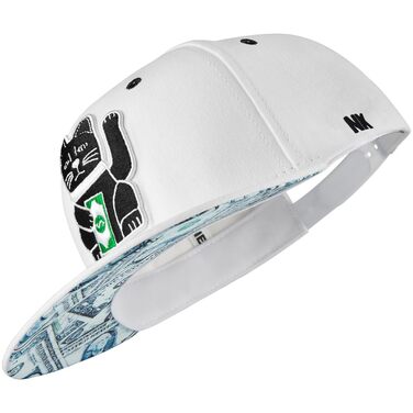 Кепка-снэпбек Nebelkind Winkekatze унісекс з прямим козирком, регульована, біла, стиль streetwear